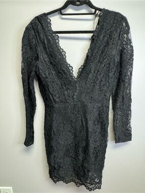 H&M | Dresses | Hm Lace Long Sleeve Skater Dress | Poshmark